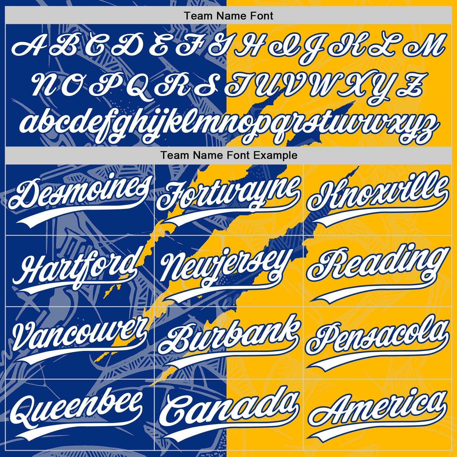 Custom Graffiti Pattern White Gold-Royal 3D Scratch Two-Button Unisex Softball Jersey