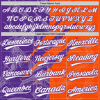 Custom Graffiti Pattern White Orange-Purple 3D Scratch Two-Button Unisex Softball Jersey