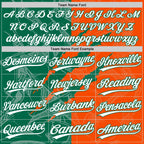 Custom Graffiti Pattern White Orange-Kelly Green 3D Scratch Two-Button Unisex Softball Jersey