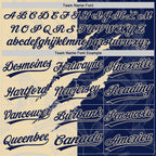Custom Graffiti Pattern Navy-Cream 3D Scratch Two-Button Unisex Softball Jersey