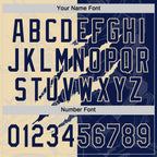 Custom Graffiti Pattern Navy-Cream 3D Scratch Two-Button Unisex Softball Jersey