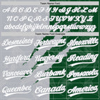 Custom Graffiti Pattern White Green-Gray 3D Scratch Two-Button Unisex Softball Jersey