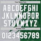 Custom Graffiti Pattern White Green-Gray 3D Scratch Two-Button Unisex Softball Jersey