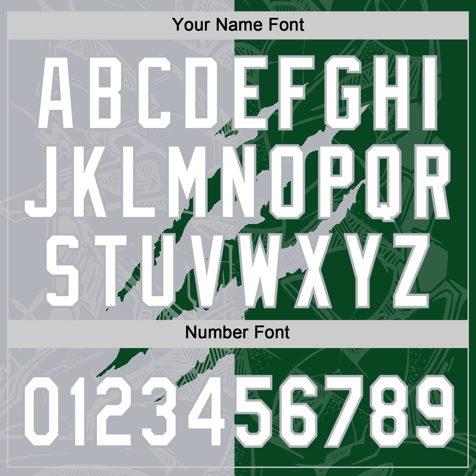 Custom Graffiti Pattern White Green-Gray 3D Scratch Two-Button Unisex Softball Jersey