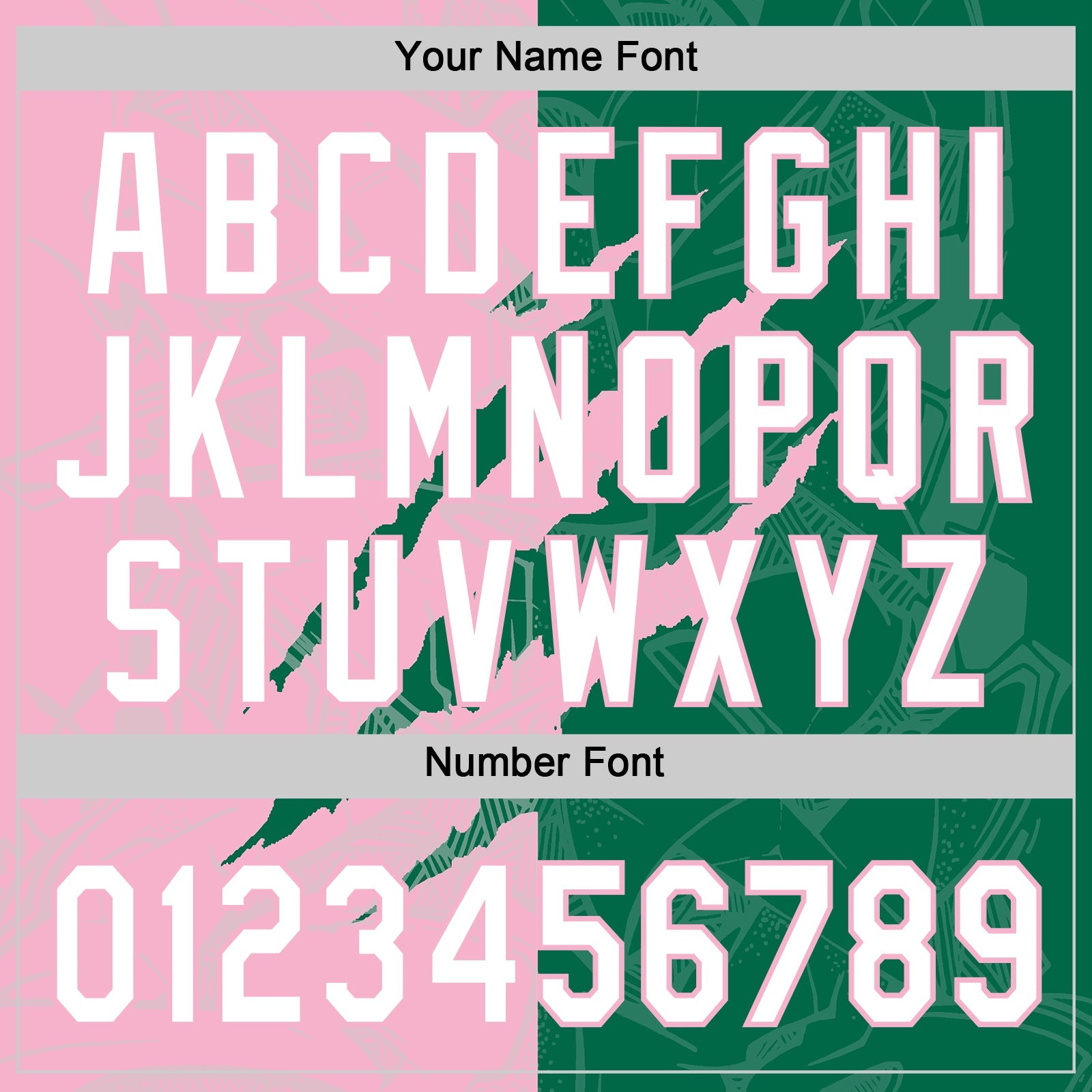 Custom Graffiti Pattern White Kelly Green-Light Pink 3D Scratch Two-Button Unisex Softball Jersey