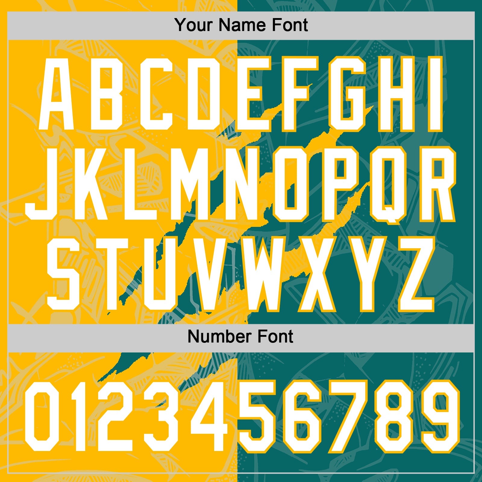 Custom Graffiti Pattern White Teal-Gold 3D Scratch Two-Button Unisex Softball Jersey