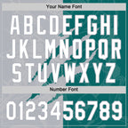 Custom Graffiti Pattern White Teal-Gray 3D Scratch Two-Button Unisex Softball Jersey