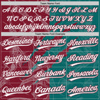 Custom Graffiti Pattern White Teal-Crimson 3D Scratch Two-Button Unisex Softball Jersey
