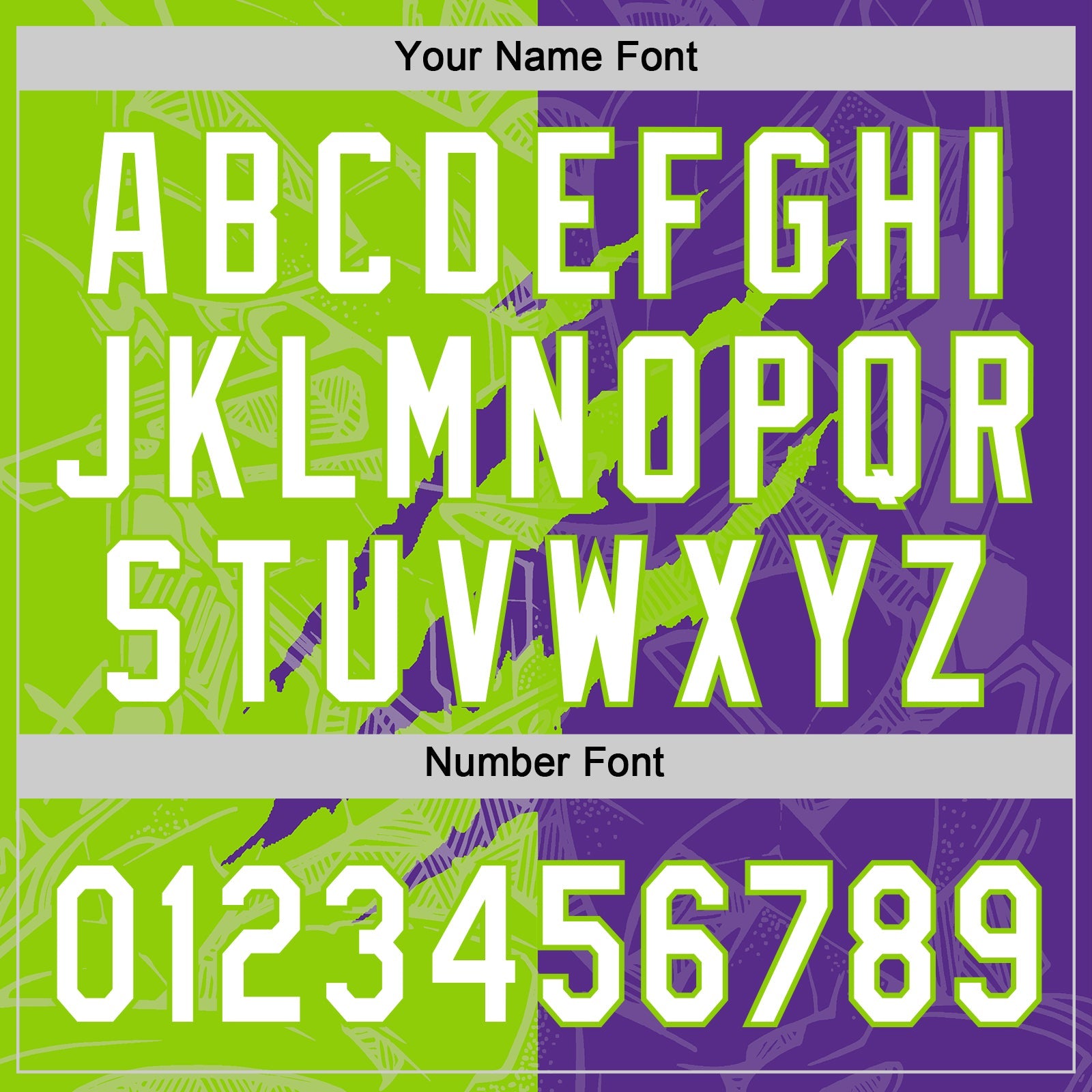 Custom Graffiti Pattern White Purple-Neon Green 3D Scratch Two-Button Unisex Softball Jersey