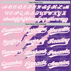 Custom Graffiti Pattern White Purple-Light Pink 3D Scratch Two-Button Unisex Softball Jersey