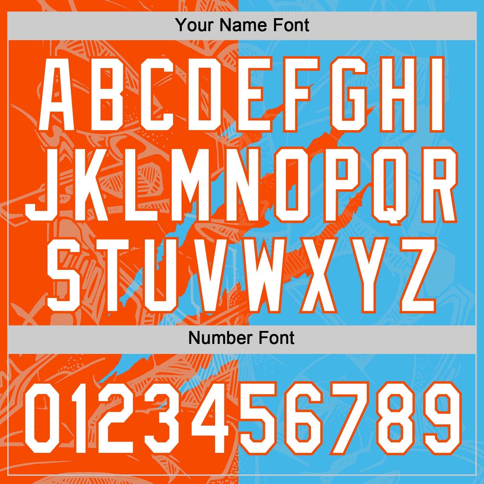 Custom Graffiti Pattern White Sky Blue-Orange 3D Scratch Two-Button Unisex Softball Jersey