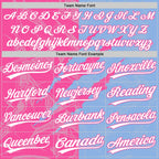 Custom Graffiti Pattern White Light Blue-Pink 3D Scratch Two-Button Unisex Softball Jersey