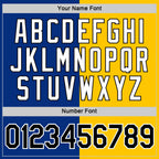 Custom Royal Black-Yellow Split Fashion Performance T-Shirt