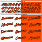Custom Orange White-Black Split Fashion Performance T-Shirt