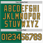 Custom Kelly Green Old Gold-Black Split Fashion Performance T-Shirt