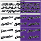 Custom Purple Black-Gray Split Fashion Performance T-Shirt