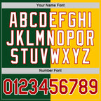 Custom Green Red-Yellow Split Fashion Performance T-Shirt
