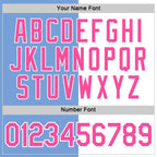 Custom Powder Blue Pink-White Split Fashion Performance T-Shirt