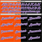 Custom Black Purple-Orange Split Fashion Performance T-Shirt