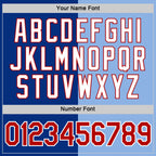 Custom Royal Red-Light Blue Split Fashion Performance T-Shirt