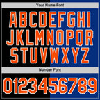 Custom Black Orange-Royal Split Fashion Performance T-Shirt