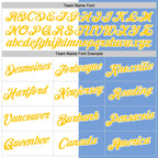 Custom Powder Blue Yellow-White Split Fashion Performance T-Shirt