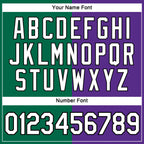 Custom Purple Kelly Green-Black Split Fashion Performance T-Shirt