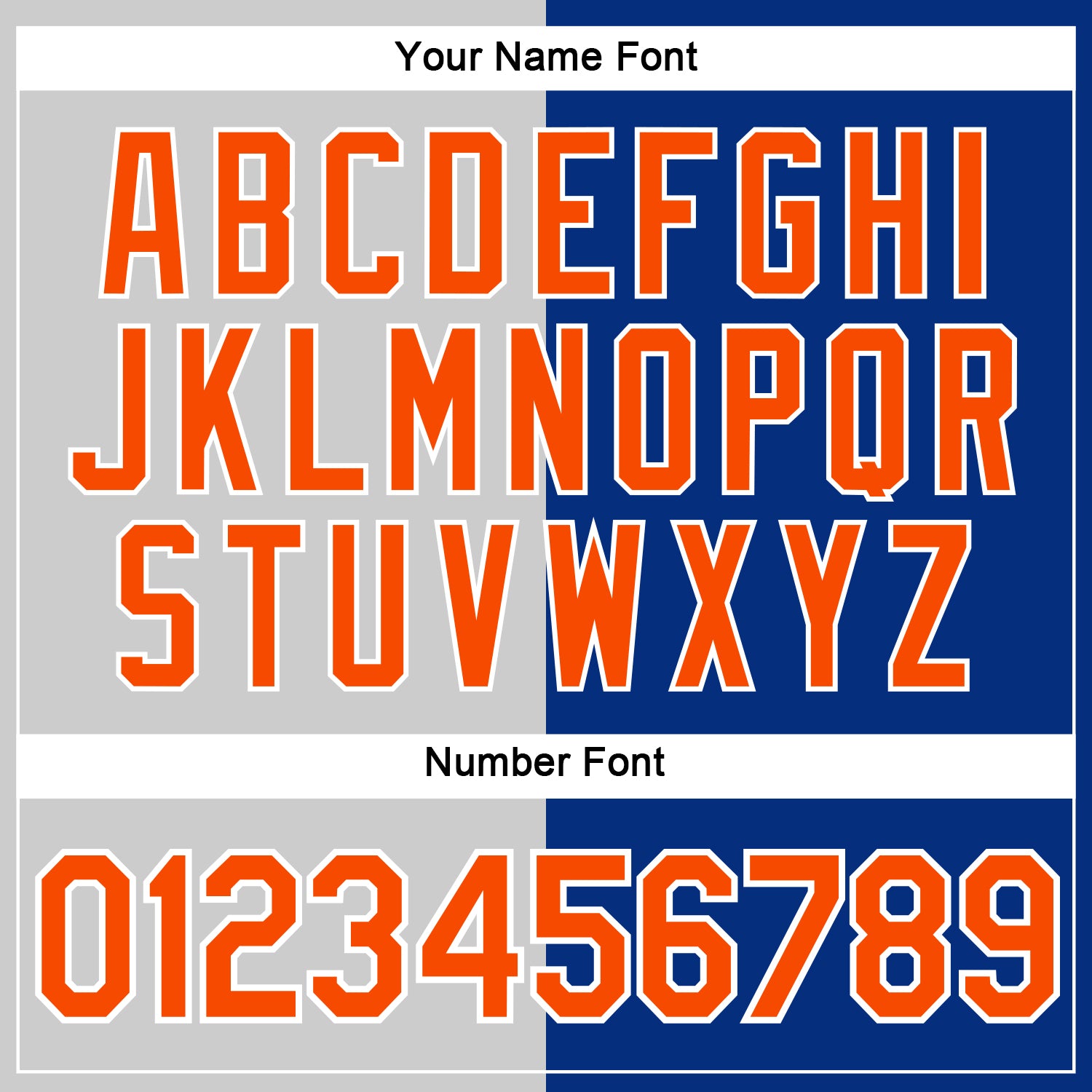 Custom Royal Orange-Gray Split Fashion Performance T-Shirt