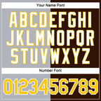 Custom Brown Yellow-Gray Split Fashion Performance T-Shirt