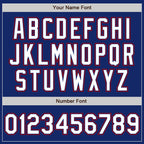 Custom Royal White-Red Split Ripped Pattern Baseball Pullover Sweatshirt Hoodie