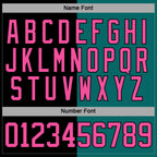 Custom Black Pink-Teal Split Fashion Hockey Lace Neck Jersey