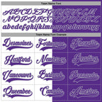 Custom Purple Gray-White Split Fashion Hockey Lace Neck Jersey