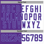 Custom Purple Light Blue-White Split Fashion Hockey Lace Neck Jersey