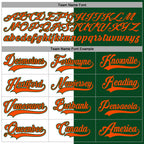 Custom Green Orange-White Split Fashion Hockey Lace Neck Jersey