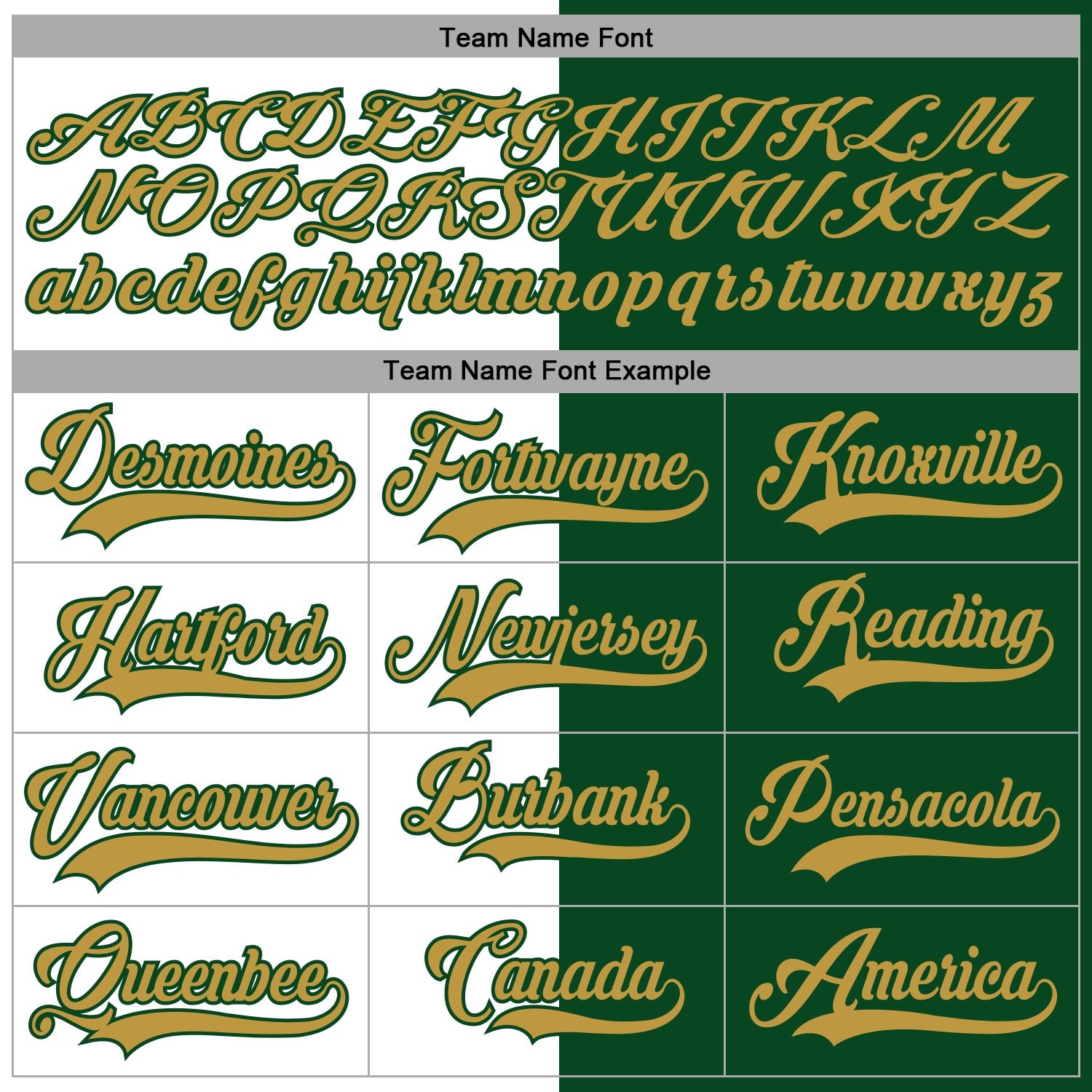 Custom Green Old Gold-White Split Fashion Hockey Lace Neck Jersey