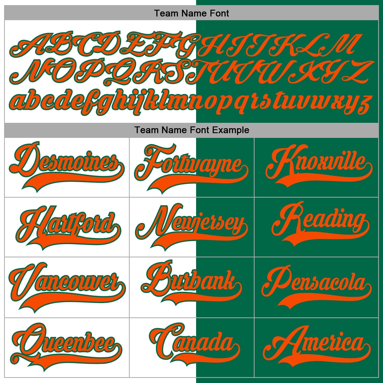 Custom Kelly Green Orange-White Split Fashion Hockey Lace Neck Jersey