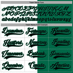 Custom Kelly Green Black-White Split Fashion Hockey Lace Neck Jersey