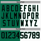 Custom Kelly Green Black-White Split Fashion Hockey Lace Neck Jersey