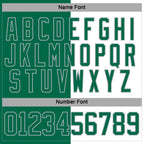 Custom Kelly Green Gray-White Split Fashion Hockey Lace Neck Jersey