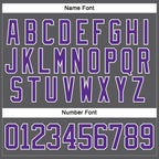 Custom Steel Gray Purple-White Hockey Lace Neck Jersey