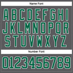 Custom Steel Gray Kelly Green-White Hockey Lace Neck Jersey