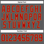 Custom Steel Gray Red-Old Gold Hockey Lace Neck Jersey