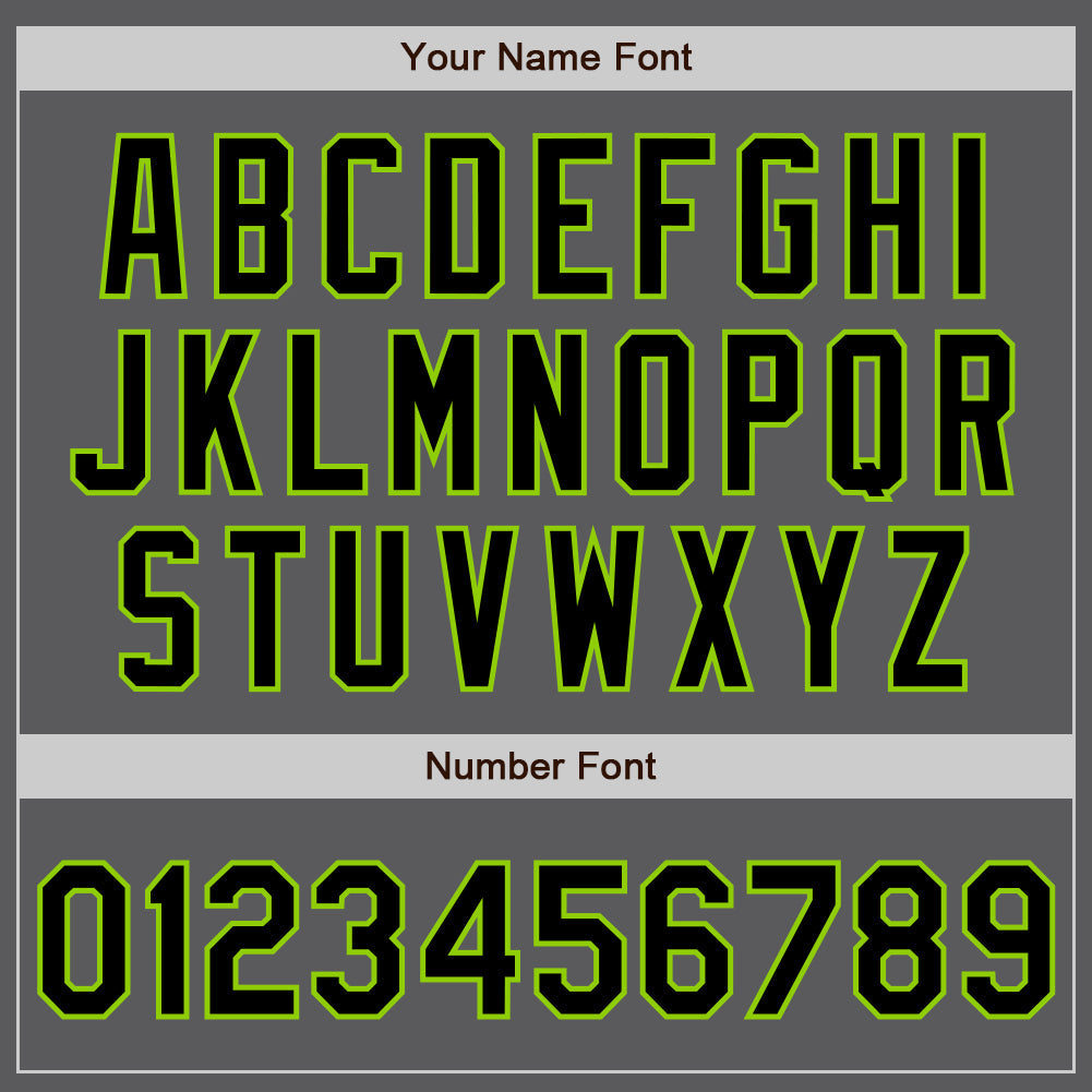 Custom Steel Gray Black-Neon Green Authentic Baseball Jersey