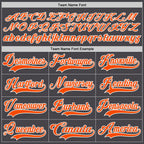 Custom Steel Gray Orange-White Hockey Jersey