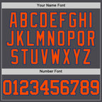 Custom Steel Gray Orange-Royal Authentic Basketball Jersey