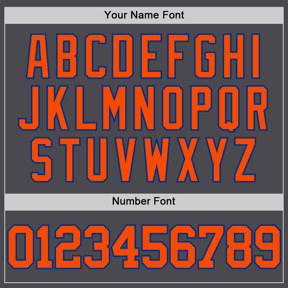 Custom Steel Gray Orange-Royal Authentic Basketball Jersey