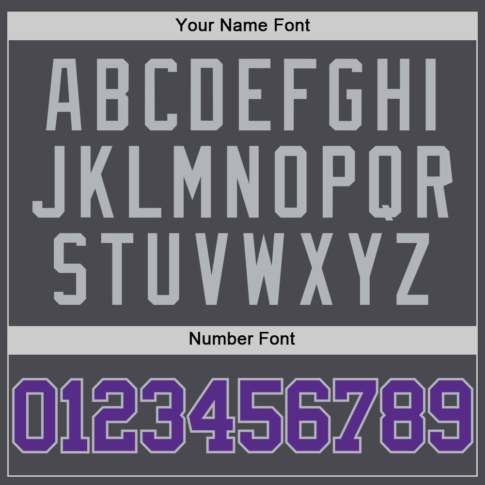 Custom Steel Gray Purple-Gray Authentic Basketball Jersey