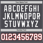 Custom Steel Gray White-Red Authentic Basketball Jersey
