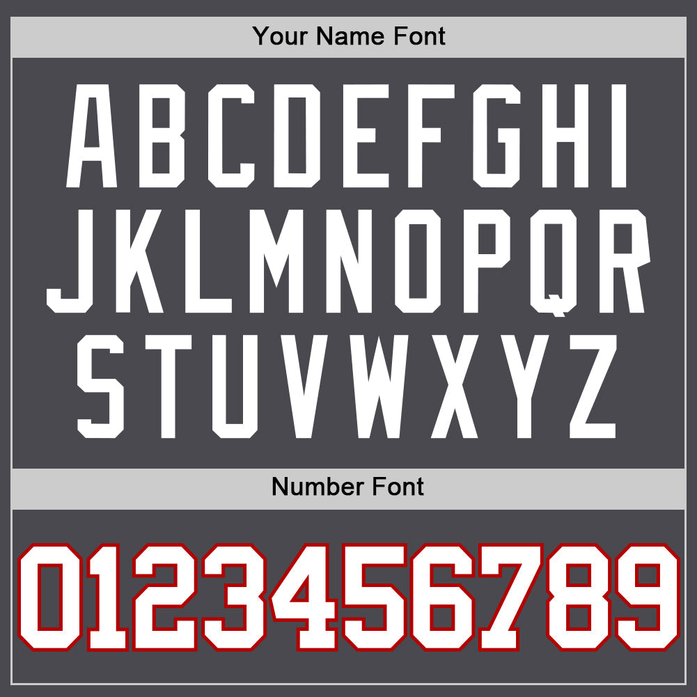 Custom Steel Gray White-Red Authentic Basketball Jersey