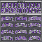 Custom Steel Gray Purple-White Authentic Basketball Jersey